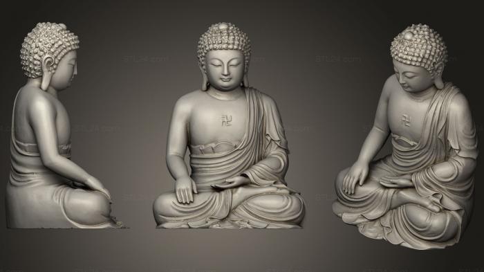 Статуэтки Будда (Гаутама Будда, STKBD_0085) 3D модель для ЧПУ станка